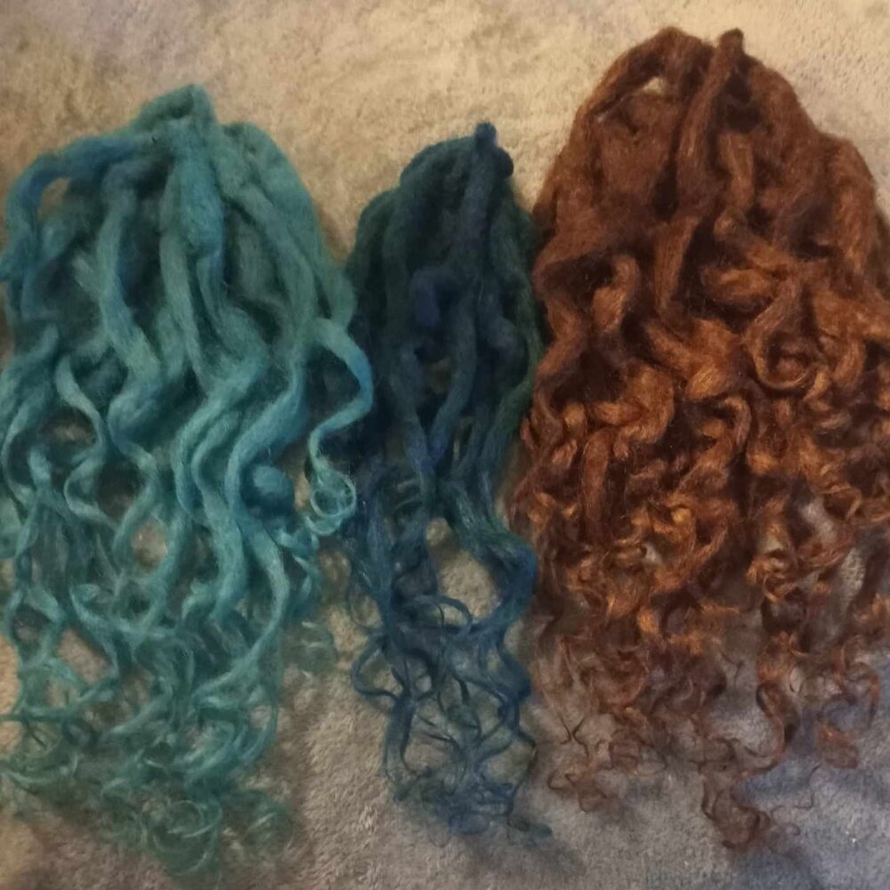 30 synthetic handmade curly double ended (60) dreads 20 inches,